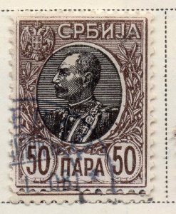 Serbia 1905-08 Early Issue Fine Used 50p. 008286