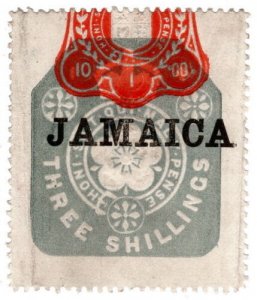 (I.B) Jamaica Revenue : Duty Stamp 3/- (die I) 