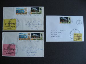 Great Britain 1971 postal strike City of London Delivery 3 covers