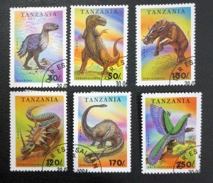 TANZANIA  Sc# 1217-1222  DINOSAURS   short set of 6/7  used  cto