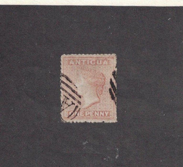 Antigua 2 - Queen Victoria. 1 Penny. Used.  #02 ANT2a