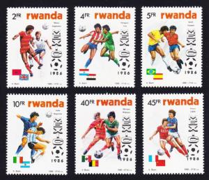 Rwanda World Cup Football Championship 6v SG#1267-1272 SC#1256-1261 CV?4.2