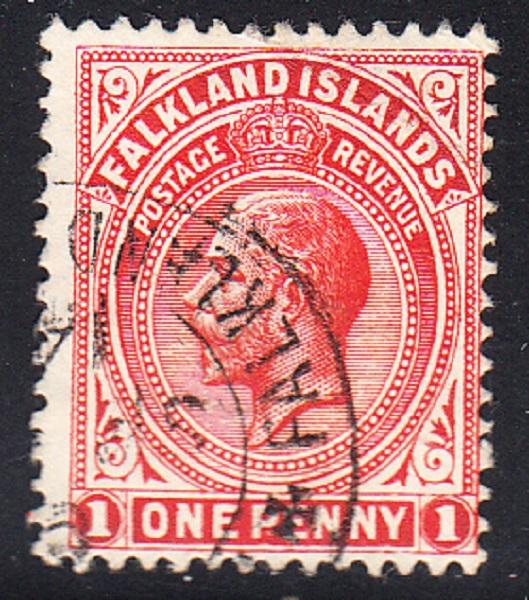 FALKLAND ISLAND # 31 used - 1d   orange red