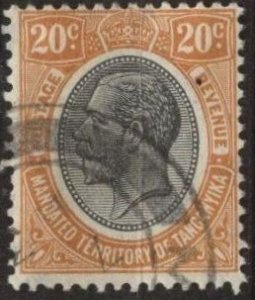 Tanganyika 32 (used) 20c George V, org & black (1927)
