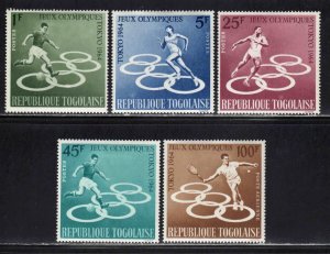 Togo #491-94, C43 ~ Cplt Set of 5 ~ '64 Olympics ~ Mint, LHM  (1964)