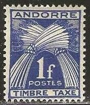 French Andorra J33, mint, hinged, thin. 1946. (A1026)