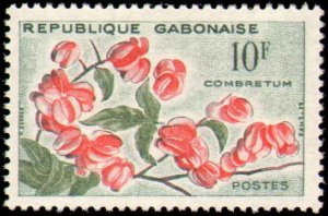 Gabon #154-159, Complete Set(6), 1961, Flowers, Never Hinged