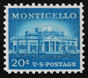 U.S. Scott # 1047a, 1956, 20¢, PSE Cert., VF 80, Mint, OGnh, Deep Bright Ultra