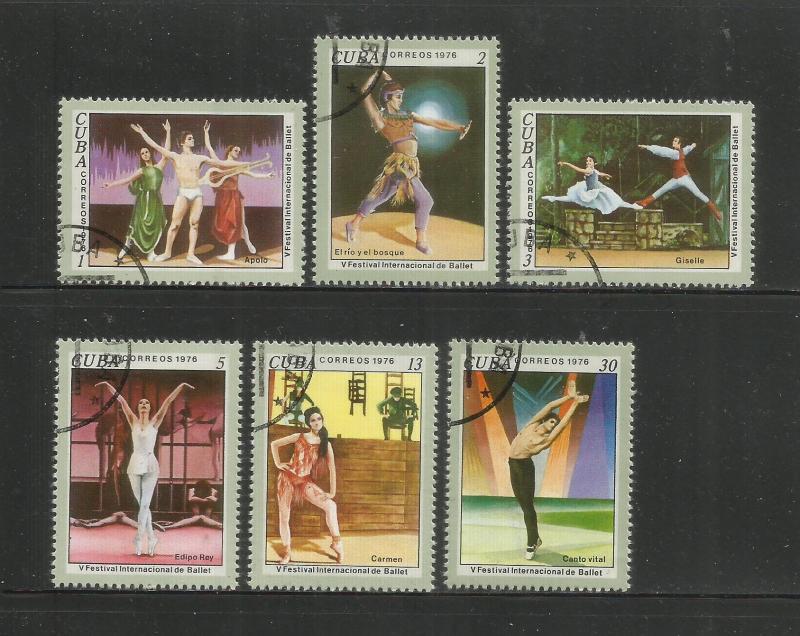 CUBA – 1976 – BALLET FESTIVAL - #2094-2099 – SET OF 6 – USED/CTO