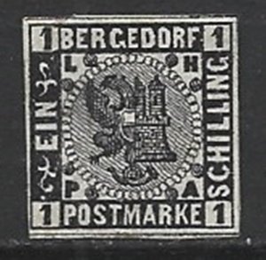 COLLECTION LOT 15980 BERGEDORF #1 UNG 1861 CV+$45