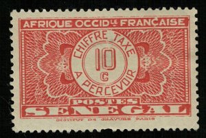 Senegal, 10 C, Chiffre Taxe a percevoir (T-8846)
