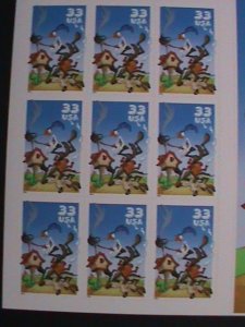 ​UNITED STATES 2000-SC#3391 ROAD RUNNER & WILE E. COYOTE-CARTOON STAMPS MNH-