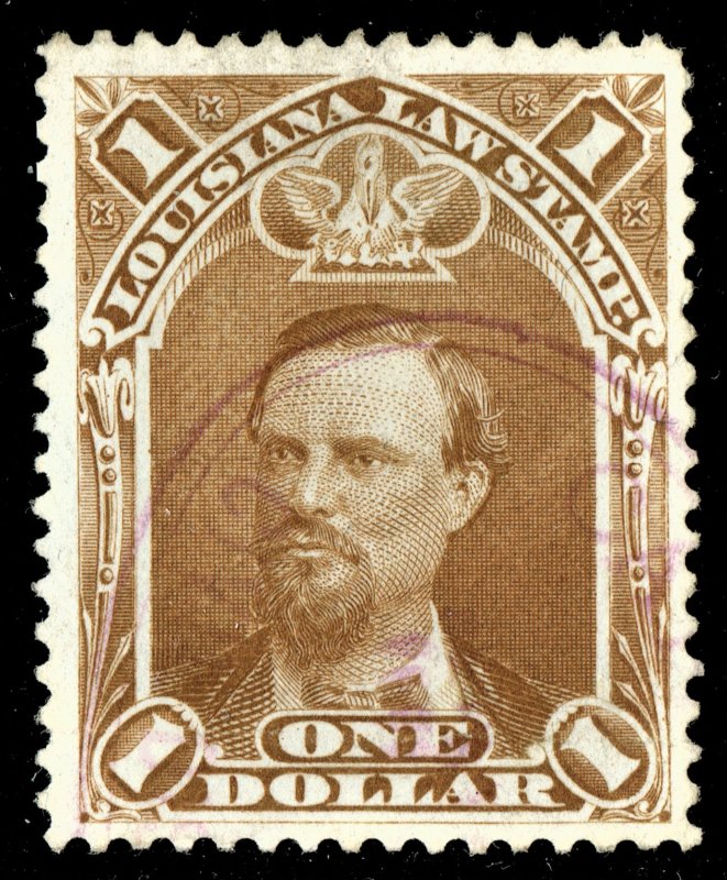 [0908] 1880 $1 used Louisiana Law stamp