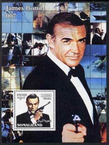 SOMALILAND - 2002-James Bond, Sean Connery #3-Perf Min Sheet-M N H-Private Issue