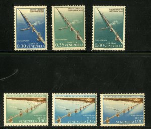 VENEZUELA 837-9, c832-4 MNH SCV $6.65 BIN $3.50 BRIDGES