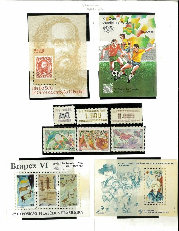 Brazil 1850-1986 M & U Hinged & in Mounts on Minkus Global Pages