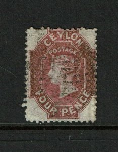 Ceylon SG# 52, Used, rose-carmine - S10447