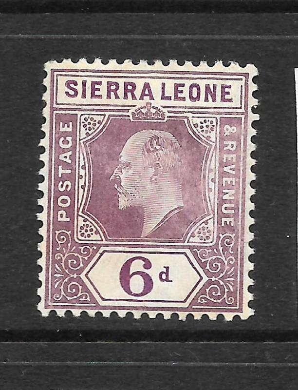 SIERRA LEONE  1904-05   6d   KEVII   MLH  SG 94