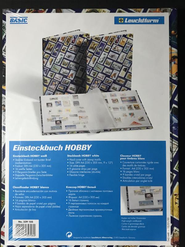 NEW Lighthouse 339105 HOBBY Stockbook A4 Stamp Motif - Retail $25