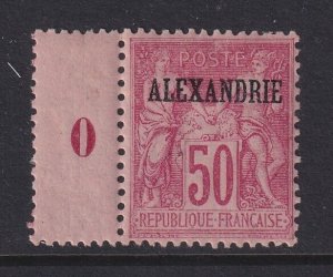 Alexandria (French Offices), Scott 12a (Yvert 14), MHR, signed Roumet