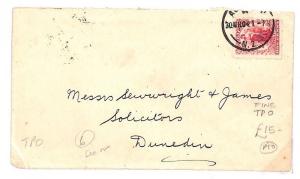 BD4 1904 New Zealand *DUNEDIN* Cover Fine TPO {samwells-covers}PTS