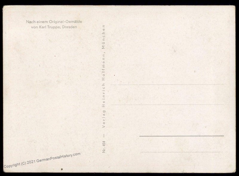 3rd Reich Germany Adolf Hitler Hoffmann 454 Propaganda Color Portrait Car 100891