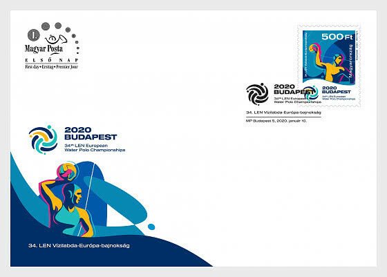 H01 Hungary 2020 34th Len European Water Polo Championships FDC