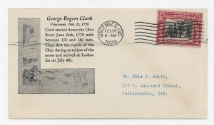 US 651 (PL-6A) 2c George Rogers Clark FDC 1st Floyd Shockley Cachet ECV $100.00
