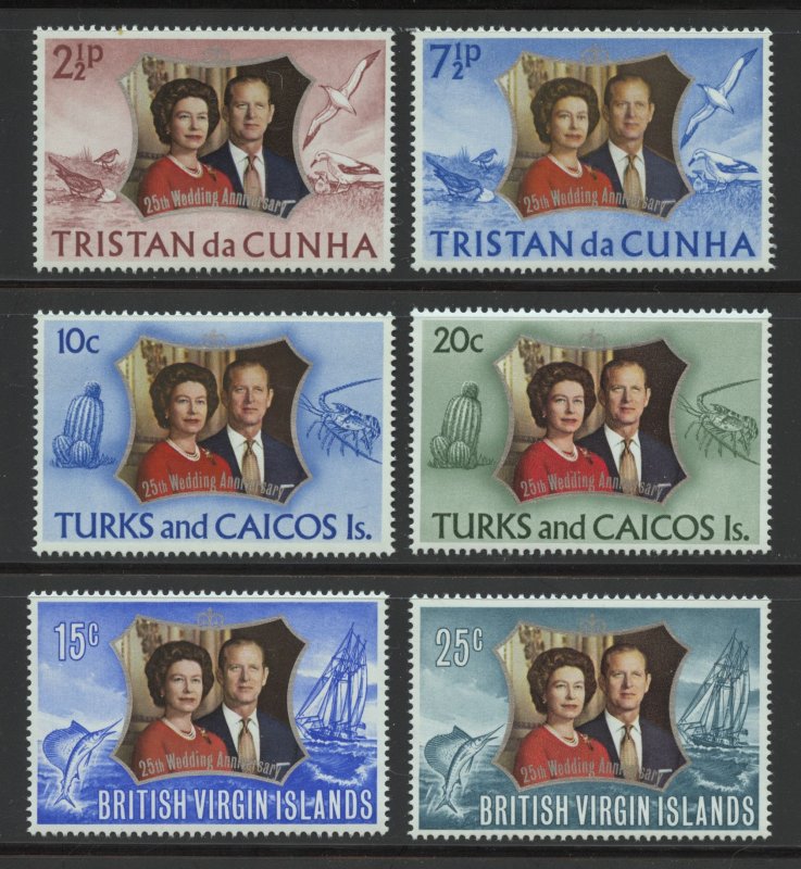 British Commonwealth 1972 Silver Wedding Complete Set (less French New Hebrides)