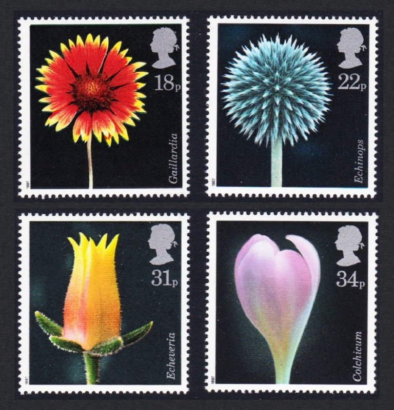 Great Britain Flowers 4v 1987 MNH SC#1168-1171 SG#1347-1350