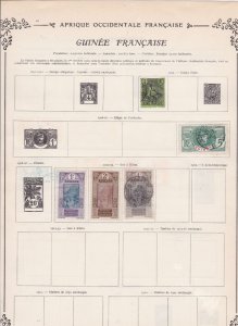 french guinea stamps sheet ref 11124