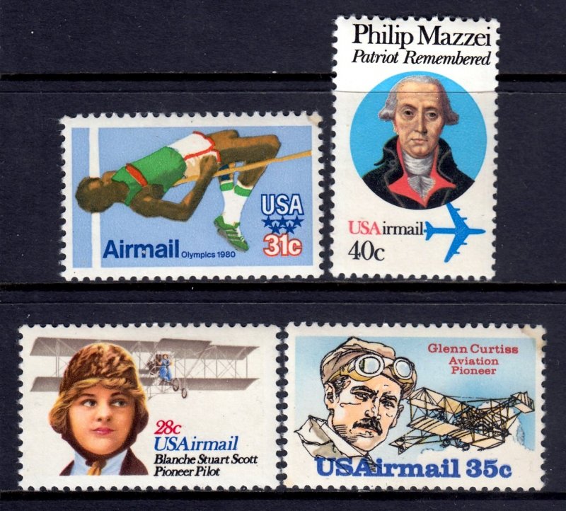 United States 1979-80 Mint MNH Accumulation SC C97,C98,C99,C100