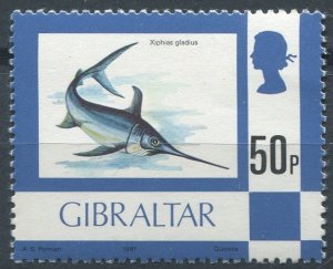 Gibraltar  Sc#353 MNH, 50p multi, Definitives 1977-1982: Birds, Flowers, Fish...