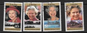 TOKELAU ISLANDS SG240/3 1996 70TH BIRTHDAY OF THE QUEEN FINE USED