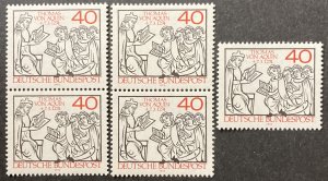 Germany 1974 #1134, St. Thomas Aquinas, Wholesale Lot of 5, MNH, CV $2.50