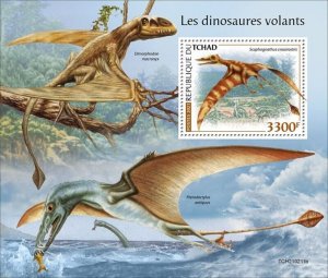 Chad - 2021 Flying Dinosaurs, Scaphognathus - Stamp Souvenir Sheet - TCH210211b 