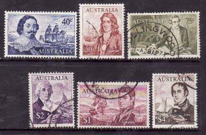 Australia-Sc#412-17- id10-six used-Ships-1966-71-