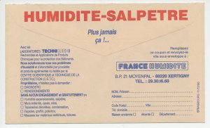 Postal cheque cover France 1990 Humidity - Mold - Isolation
