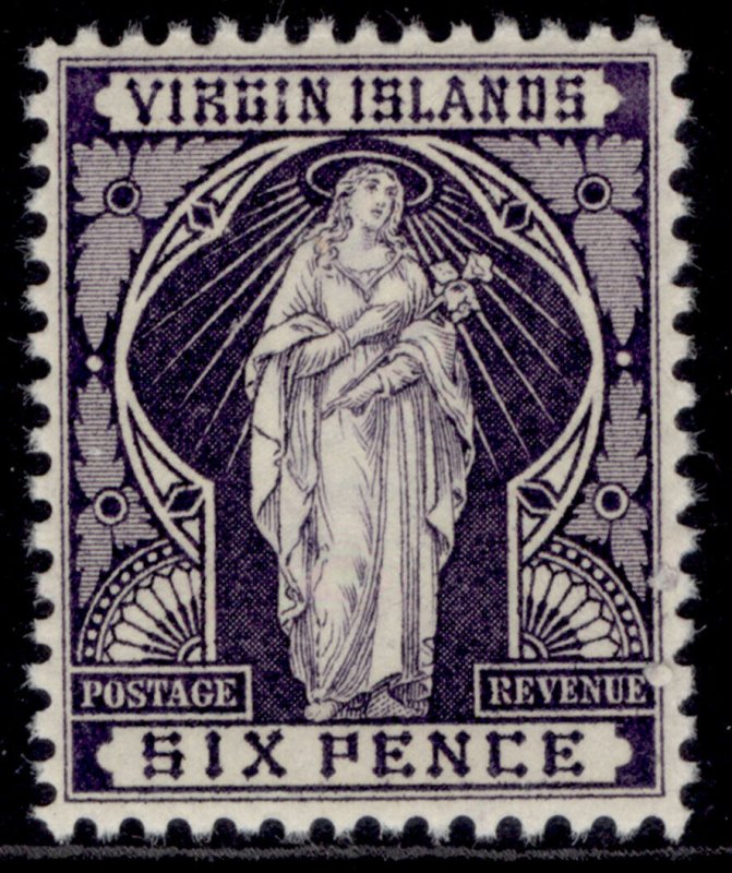 BRITISH VIRGIN ISLANDS QV SG47, 6d dull violet, LH MINT.