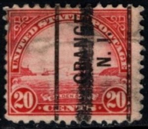 1931 US Scott #- 698 20 Cents Golden Gate Bridge Silent Precancel Plus Used