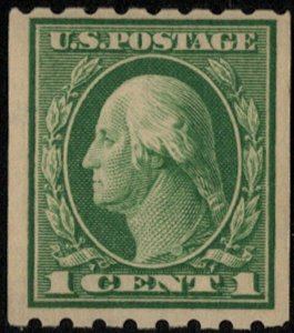 US #410 VF/XF mint never hinged, nicely centered within large margins, paste ...