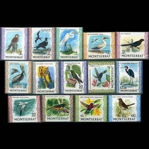 MONTSERRAT 1970 - Scott# 231-43A Birds Set of 14 NH one LH