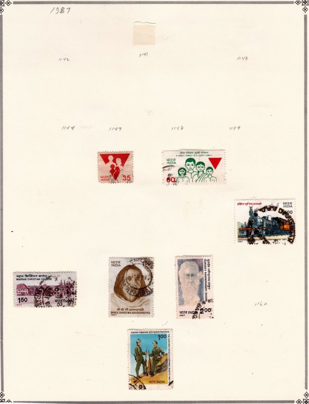 India Stamp Collection on pages   ......see details below