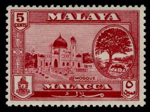 MALAYSIA - Malacca QEII SG42, 5c carmine-lake, LH MINT.