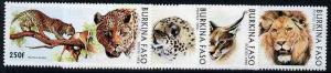 Burkina Faso 1996 Big Cats complete perf set of 4 unmount...