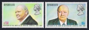 Seychelles 321-322,322a,MNH.Michel 326-327,Bl.4. Sir Winston Churchill,1974.