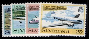 ST. VINCENT QEII SG301-304, 1970 air sevices set, NH MINT.