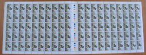 Australia: 1986 90c Horses (Show Jumping) sheet of 100 MNH** cat $200