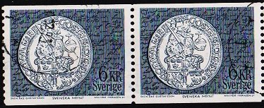 Sweden. 1971 6k(Coil Pair) S.G.639a Fine Used