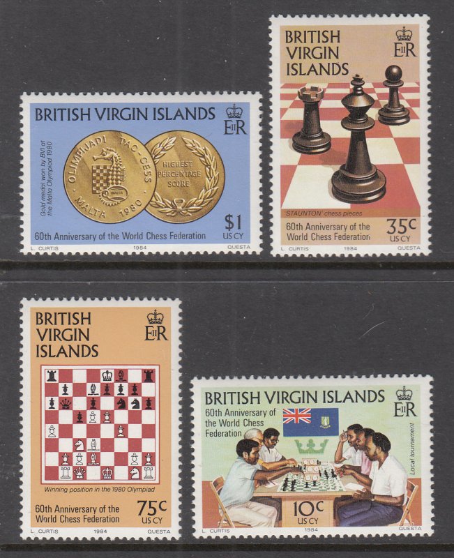 British Virgin Islands 462-465 Chess MNH VF